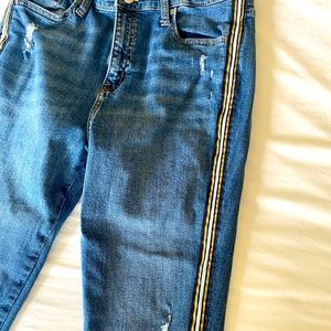 Tuxedo jeans. High rise skinny